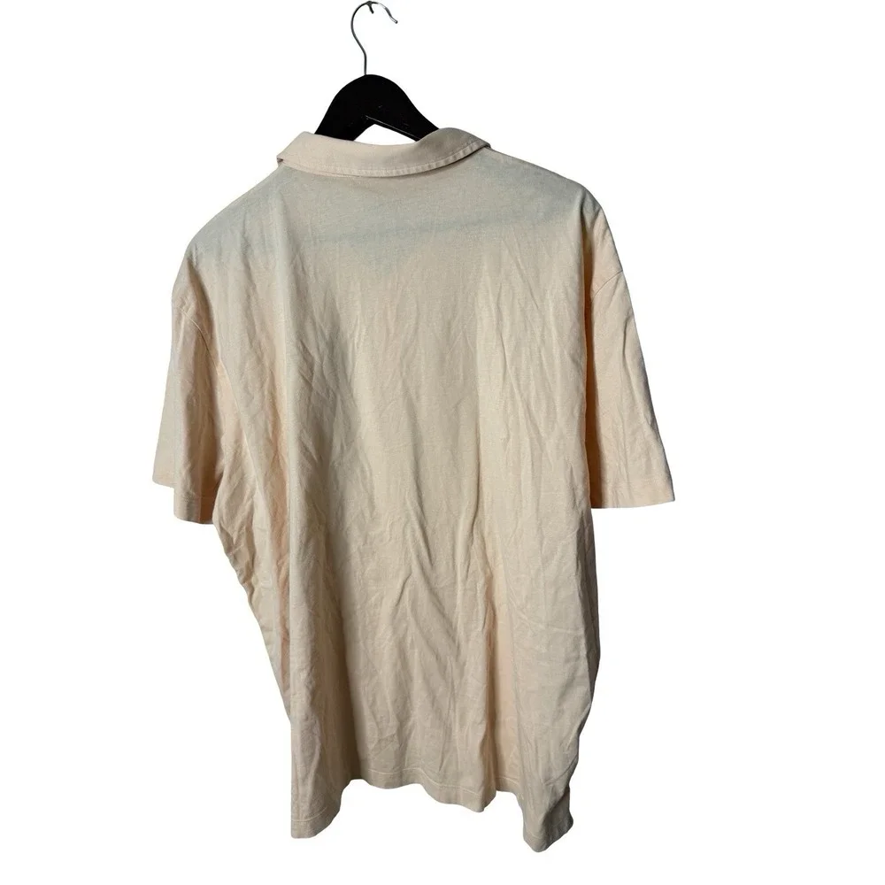 Patagonia Worn Wear Men's XXL Peach Polo Trout Organic Cotton Short Sleeve Shirt